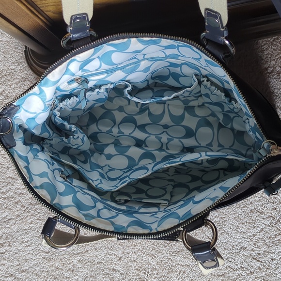 COACH LEATHERWARE HAMPTON 11748 MULTIPURPOSE TOTE SHOULDER BABY BAG - Picture 2 of 6